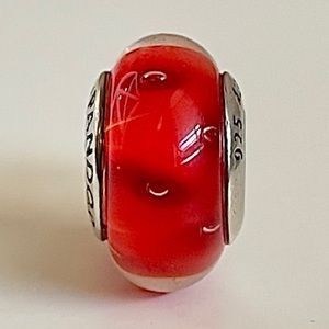 Pandora Coral Murano Looking Glass Charm
